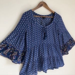 American Eagle Outfitters Boho Tied Blouse